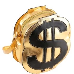 Fushengyuan Industry CO., Gold Dollar Sign Costume Purse -Cheap Halloween Store gold dollar sign purse alt 3