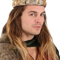Elope Gold King Costume Crown -Cheap Halloween Store gold king crown for men alt 2 upd