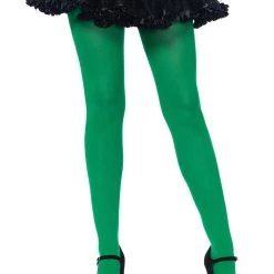 Leg Avenue Green Spandex Plus Size Opaque Tights