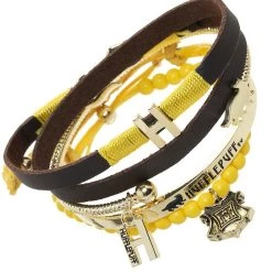 Bioworld Merchandising / Independent Sales Harry Potter Hufflepuff Arm Party Jewelry Bracelet Set