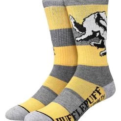 Bioworld Merchandising / Independent Sales Hufflepuff Harry Potter Rugby Stripe Crew Socks