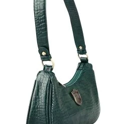 Bioworld Merchandising / Independent Sales Harry Potter Slytherin Metal Badge Shoulder Bag 8 Bioworld Merchandising / Independent Sales Harry Potter Slytherin Metal Badge Shoulder Bag -Cheap Halloween Store harry potter slytherin metal badge shoulder bag alt 2