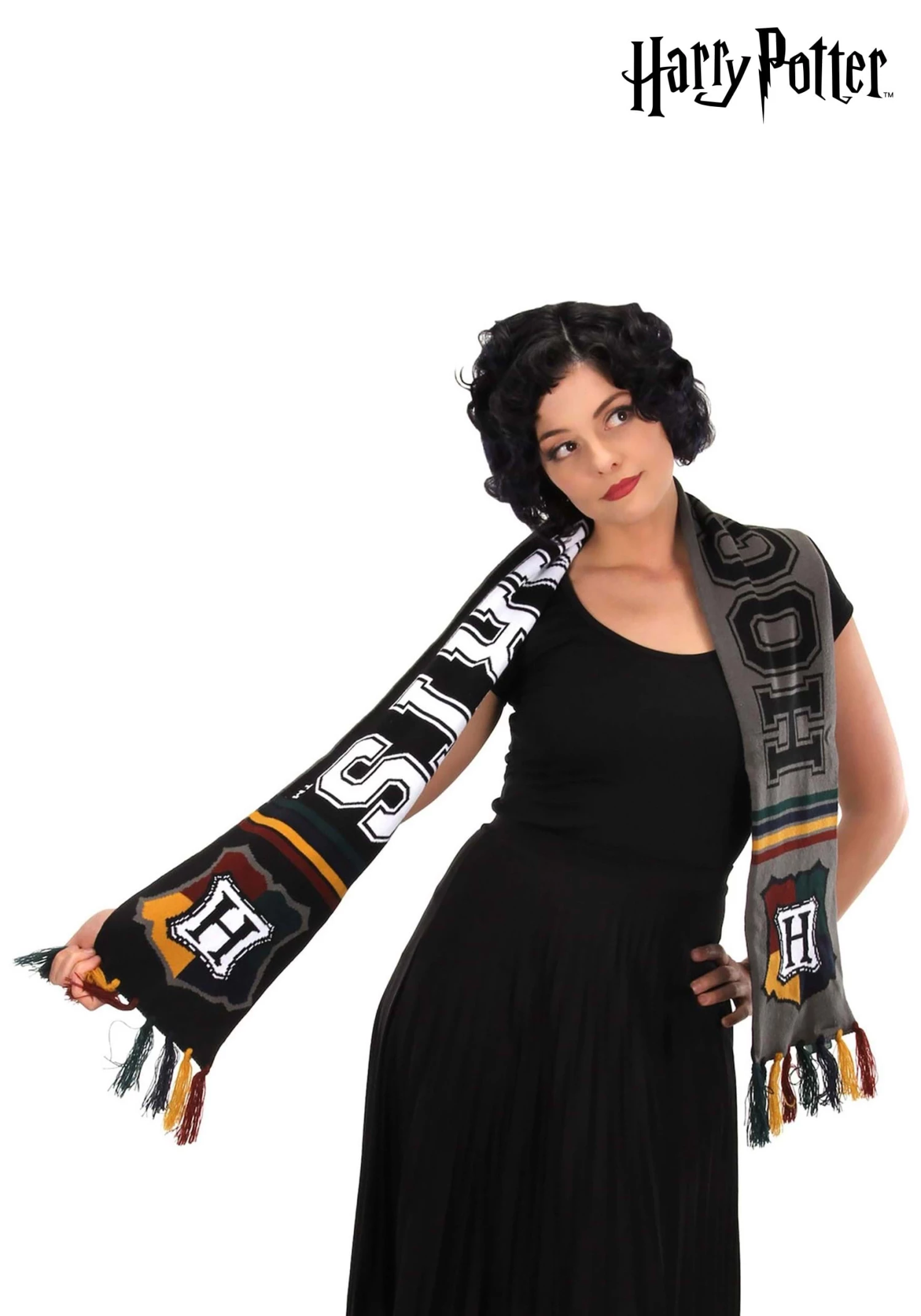 Elope Hogwarts Winter Reversible Knit Scarf 1 Elope Hogwarts Winter Reversible Knit Scarf