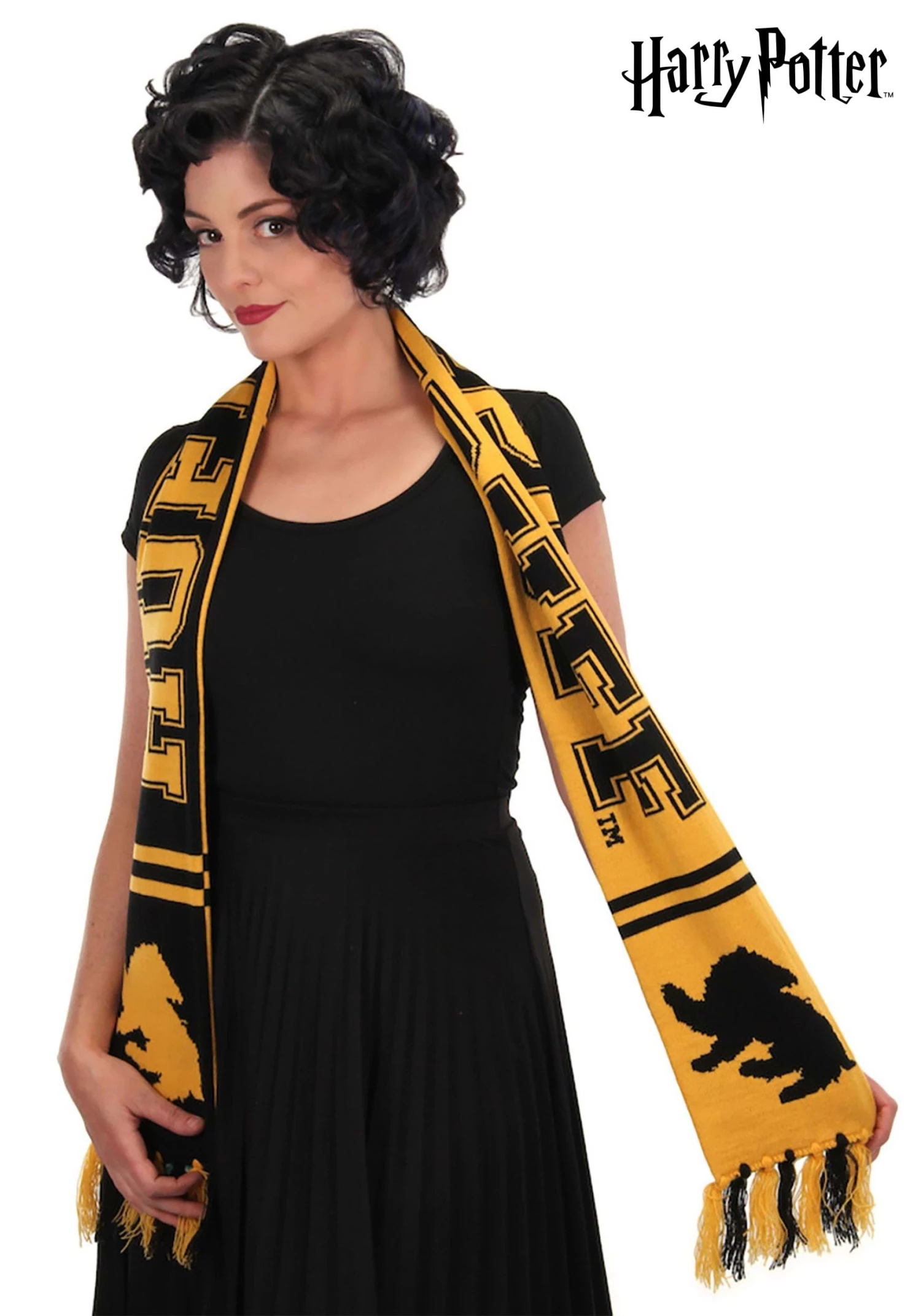 Elope Hufflepuff Reversible Winter Knit Scarf 1 Elope Hufflepuff Reversible Winter Knit Scarf