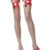 Leg Avenue Women's White Fishnet Thigh High Nurse Stockings
