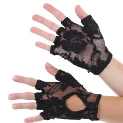 Leg Avenue Keyhole Fingerless Lace Gloves