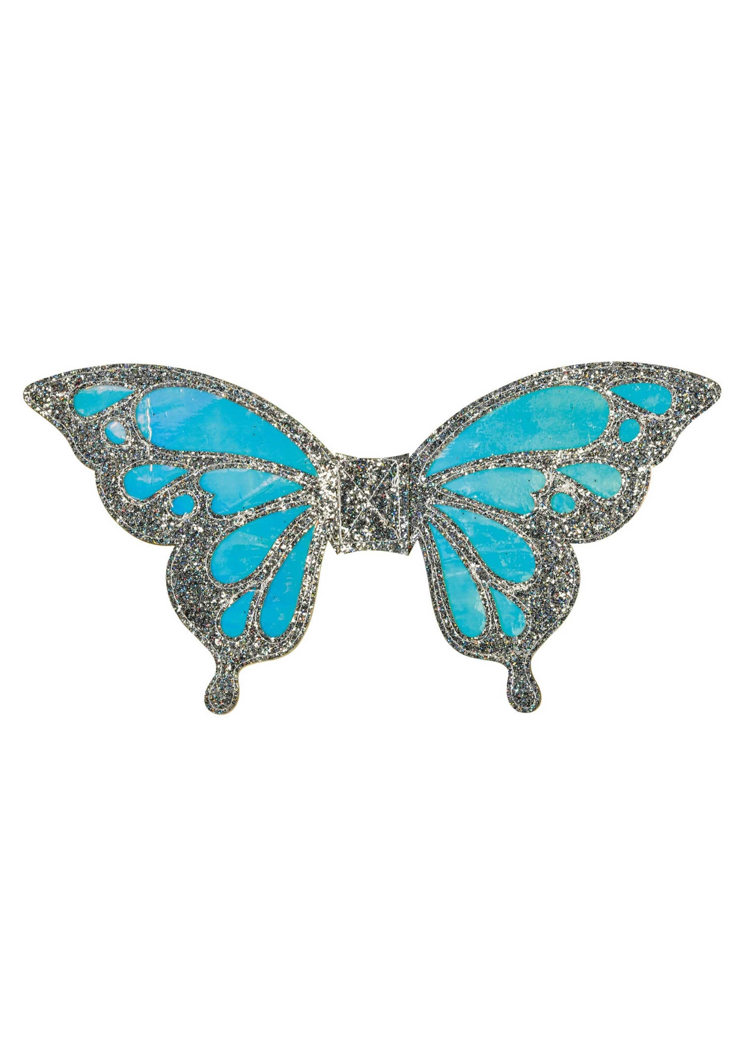 Rubies Costume Co. Inc Kids Silver Glitter Iridescent Butterfly Wings 1 Rubies Costume Co. Inc Kids Silver Glitter Iridescent Butterfly Wings