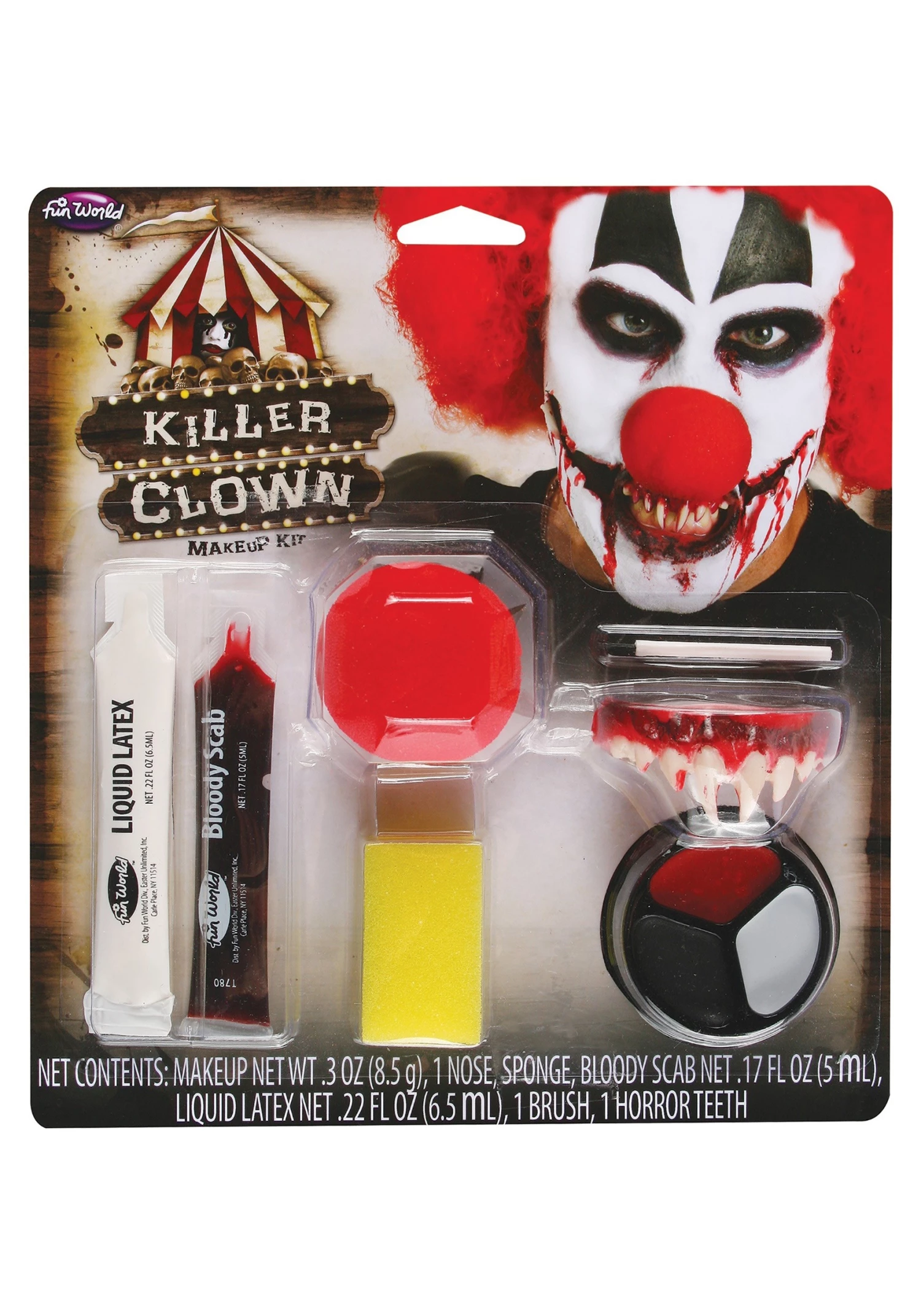 Fun World Killer Clown Makeup Kit 1 Fun World Killer Clown Makeup Kit