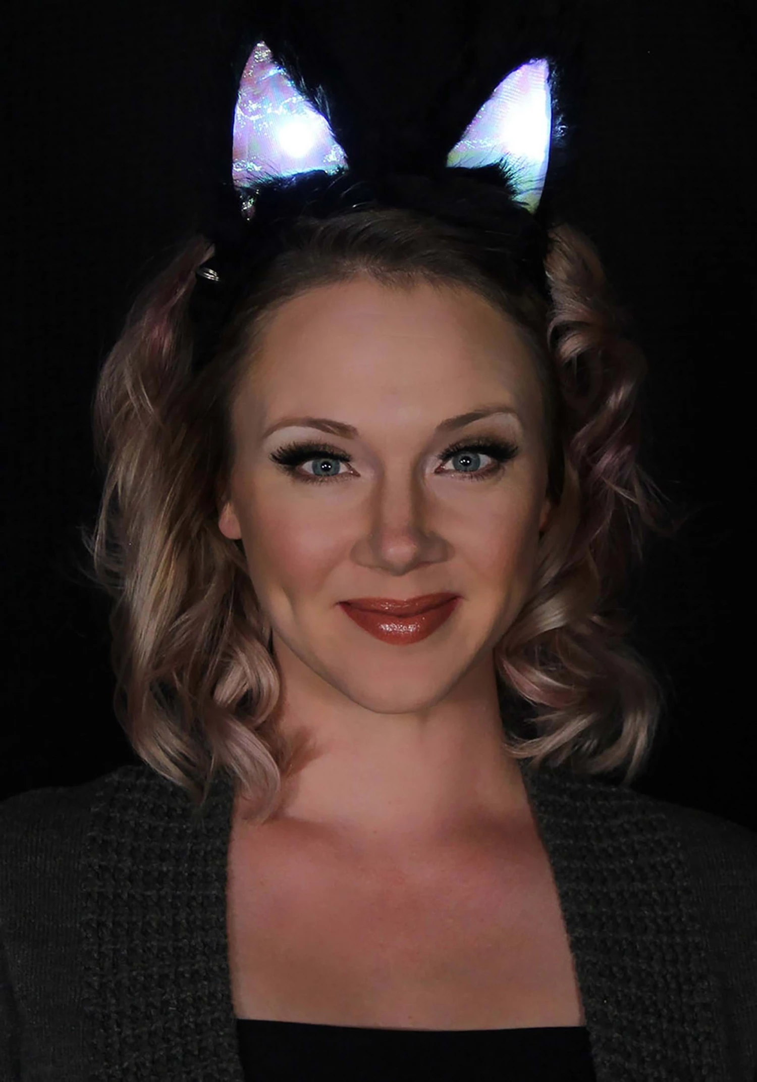 Elope Light-Up Black Cat LumenEars Glowing Headband 2 Elope Light-Up Black Cat LumenEars Glowing Headband - Image 2