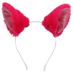 Elope Magenta Anime Cat Ears Headband -Cheap Halloween Store magenta anime cat ears pink headband alt 2