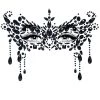 Leg Avenue Adhesive Masquerade Black Face Jewels