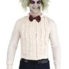 Savvy Garments Men's Beetlejuice Wedding Suit Shirt And Bowtie