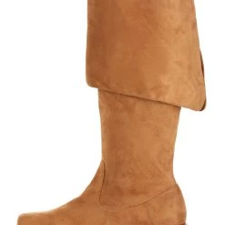 Elope Brown Captain Pirate Boots For Men -Cheap Halloween Store mens brown captain pirate boots 1