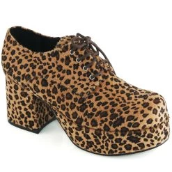 Ellie Leopard Platform Pimp Shoe For Men
