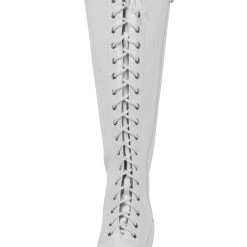 A Leading Role Men's White Wrestling Boots -Cheap Halloween Store mens white wrestling boot alt 2