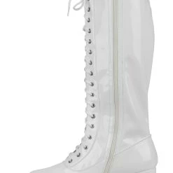 A Leading Role Men's White Wrestling Boots -Cheap Halloween Store mens white wrestling boot alt 3