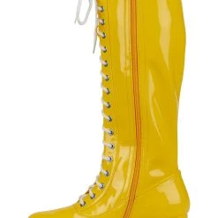 A Leading Role Men's Yellow Wrestling Boots -Cheap Halloween Store mens yellow wrestling boot alt 4