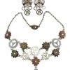 Elope Multi Gear Necklace & Earrings For Adults