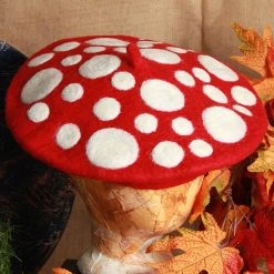 Elope Mushroom Heartfelted Red Hat -Cheap Halloween Store mushroom heartfelted hat alt 3