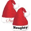 Amscan Naughty And Nice Santa Hats - Set Of Two