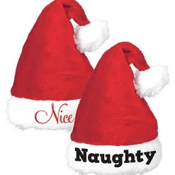 Amscan Naughty And Nice Santa Hats - Set Of Two
