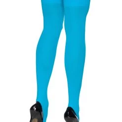 Leg Avenue Neon Blue Thigh High Stockings