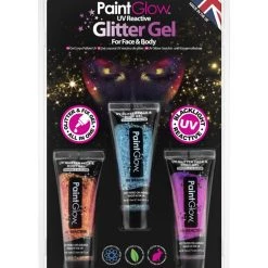 PaintGlow Neon UV Glitter Gel Set