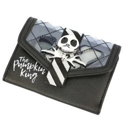 Bioworld Merchandising / Independent Sales The Nightmare Before Christmas Jack Metal Badge Bi-Fold Wallet -Cheap Halloween Store nightmare before christmas jack metal badge wallet alt 2