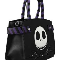 Bioworld Merchandising / Independent Sales The Nightmare Before Christmas Jack Metallic Print Handbag -Cheap Halloween Store nightmare before christmas metallic print handbag alt 3