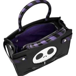 Bioworld Merchandising / Independent Sales The Nightmare Before Christmas Jack Metallic Print Handbag -Cheap Halloween Store nightmare before christmas metallic print handbag alt 4