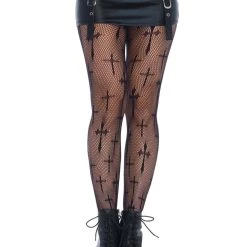 Leg Avenue Plus Size Cross Net Tights