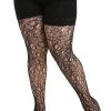 Seeing Red Womens Plus Size Ripped Tights