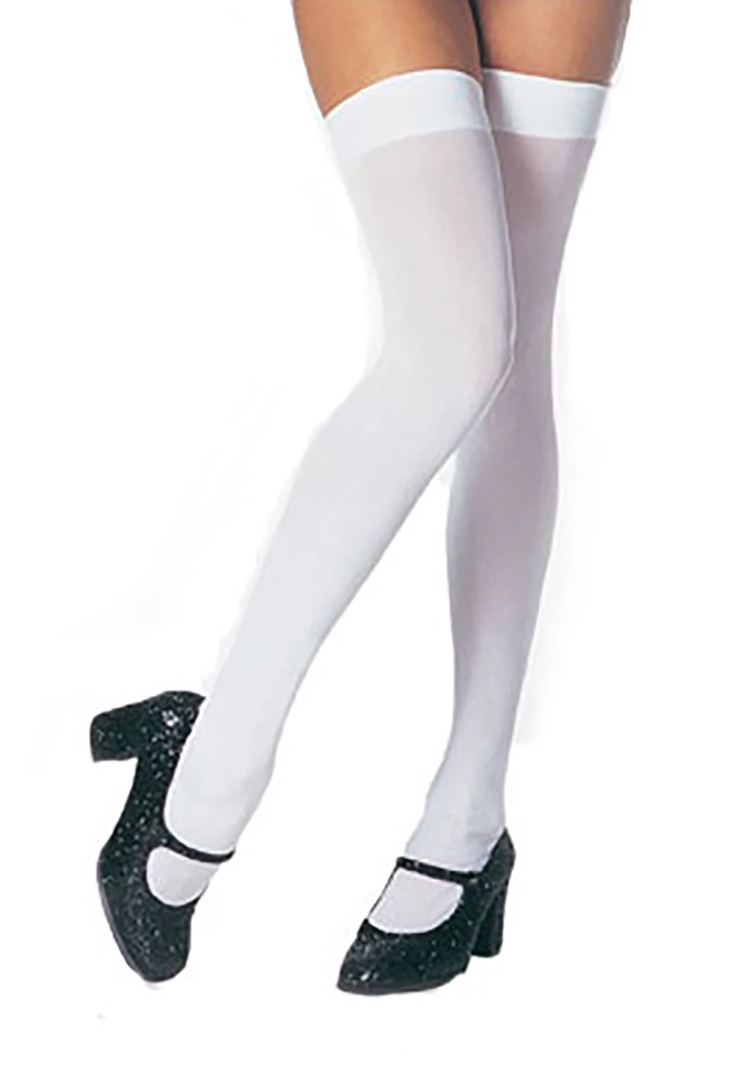 Leg Avenue Plus Size Thigh High White Stockings 1 Leg Avenue Plus Size Thigh High White Stockings
