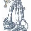 Tinsley Transfers Praying Hands Tattoo