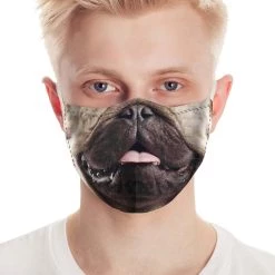 Creative Apparel Pug Life Realistic Face Mask