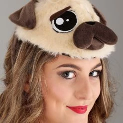 Elope Pug Plush Headband & Tail Kit -Cheap Halloween Store pug plush headband tail kit alt 2