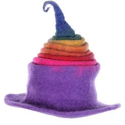 Elope Adult Rainbow Borealis Heartfelted Witch Costume Hat -Cheap Halloween Store rainbow borealis heartfelted witch hat alt 6