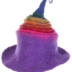 Elope Adult Rainbow Borealis Heartfelted Witch Costume Hat -Cheap Halloween Store rainbow borealis heartfelted witch hat alt 7