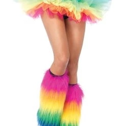 Leg Avenue Rainbow Furry Leg Warmers