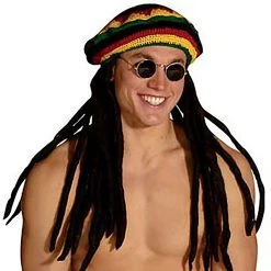 Rasta Imposta Rasta Hat With Dreadlocks