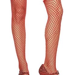 Leg Avenue Red Fishnet Stockings