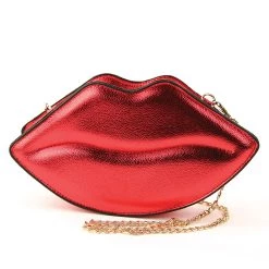 Comeco Red Lips Purse For Women