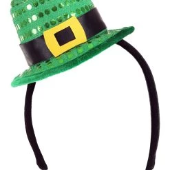 Elope Sequin Mini Leprechaun Hat Headband 7 Elope Sequin Mini Leprechaun Hat Headband -Cheap Halloween Store sequin mini leprechaun hat headband alt 3