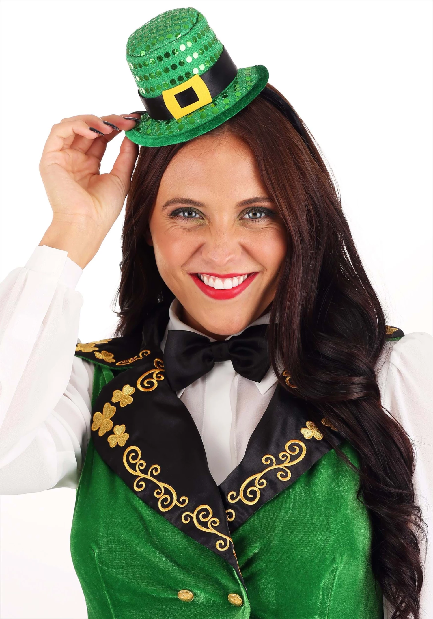 Elope Sequin Mini Leprechaun Hat Headband 1 Elope Sequin Mini Leprechaun Hat Headband