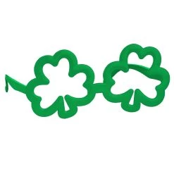 Elope Green Saint Patrick's Day Shamrock Glasses -Cheap Halloween Store shamrock green glasses alt 2