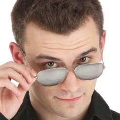 Elope Police Silver Mirror Sunglasses