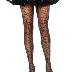 Leg Avenue Spandex Nude Sheer Crackle Print Tights For Women