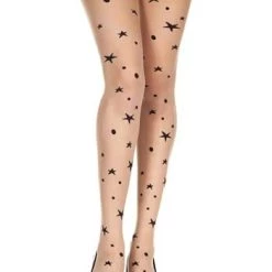 Music Legs Women's Starry Sky Nude Tights