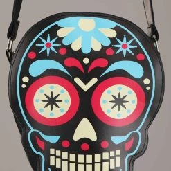 Fushengyuan Industry CO., Sugar Skull Print Purse 5 Fushengyuan Industry CO., Sugar Skull Print Purse -Cheap Halloween Store sugar skull purse alt 2