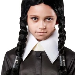 Rubies Costume Co. Inc The Adams Family 2 Wednesday Wig With Braids For Kid's